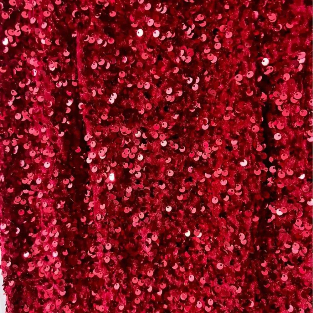 Red Sequin Prom Formal Pageant Dress Size 0 - Picture 7 of 8